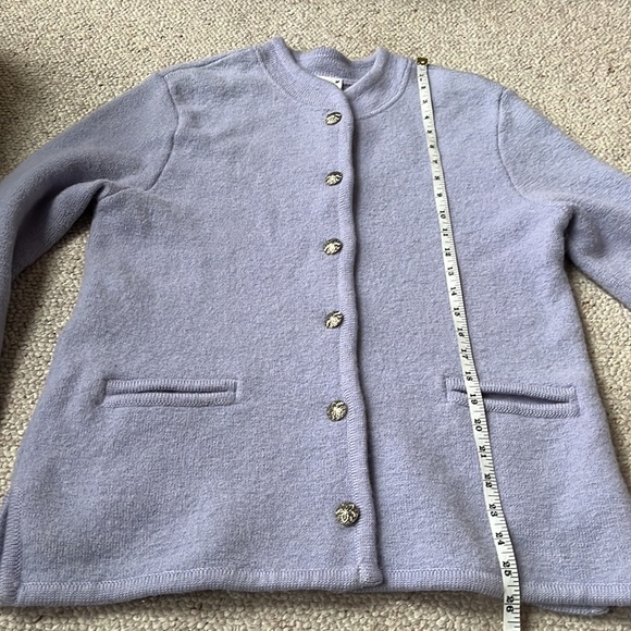 Talbots lavender wool sweater jacket L - Picture 8 of 8